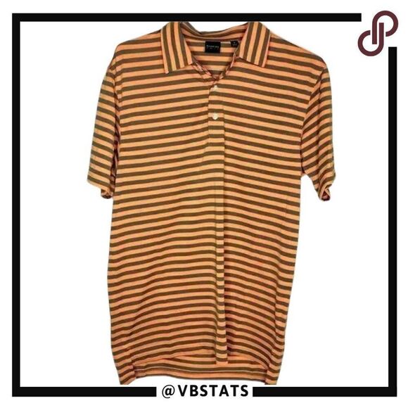 Dunning Other - Medium Dunning Golf Orange-Gray SS Polo‎